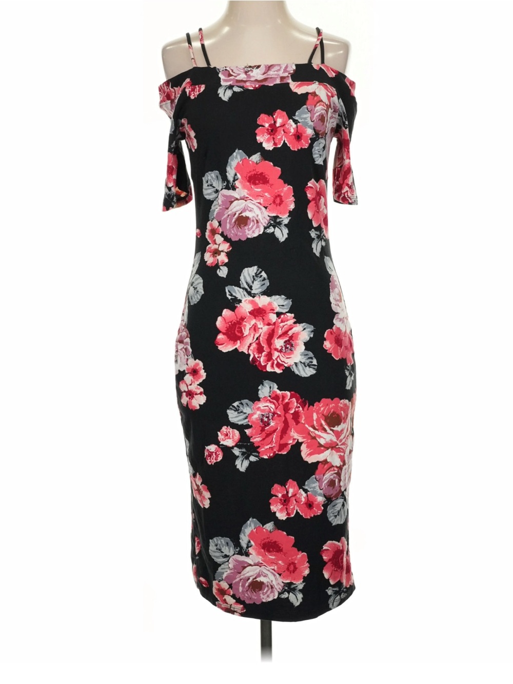 🌸Floral pink Midi Dress